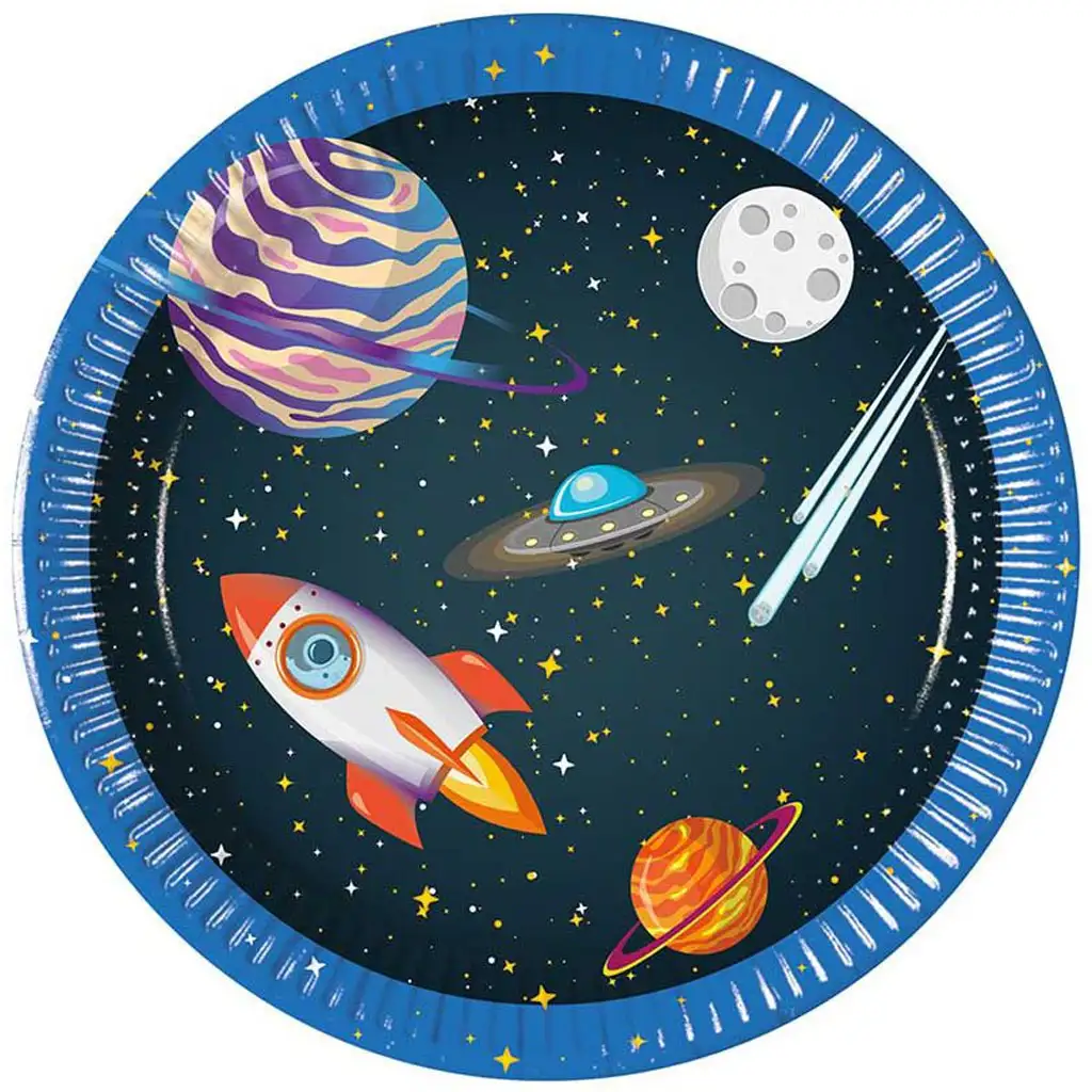 Űrkaland papírtányér 8db-os szett 20cm