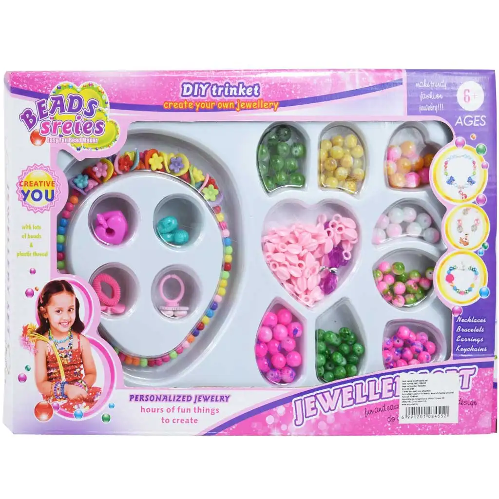 Beads Series: Nyaklánc és ékszerkészítő szett 200+ színes gyönggyel és kiegészítőkkel