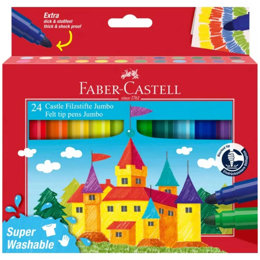 Faber-Castell Jumbo Filctoll Készlet – 24 db-os „Kastély” szett
