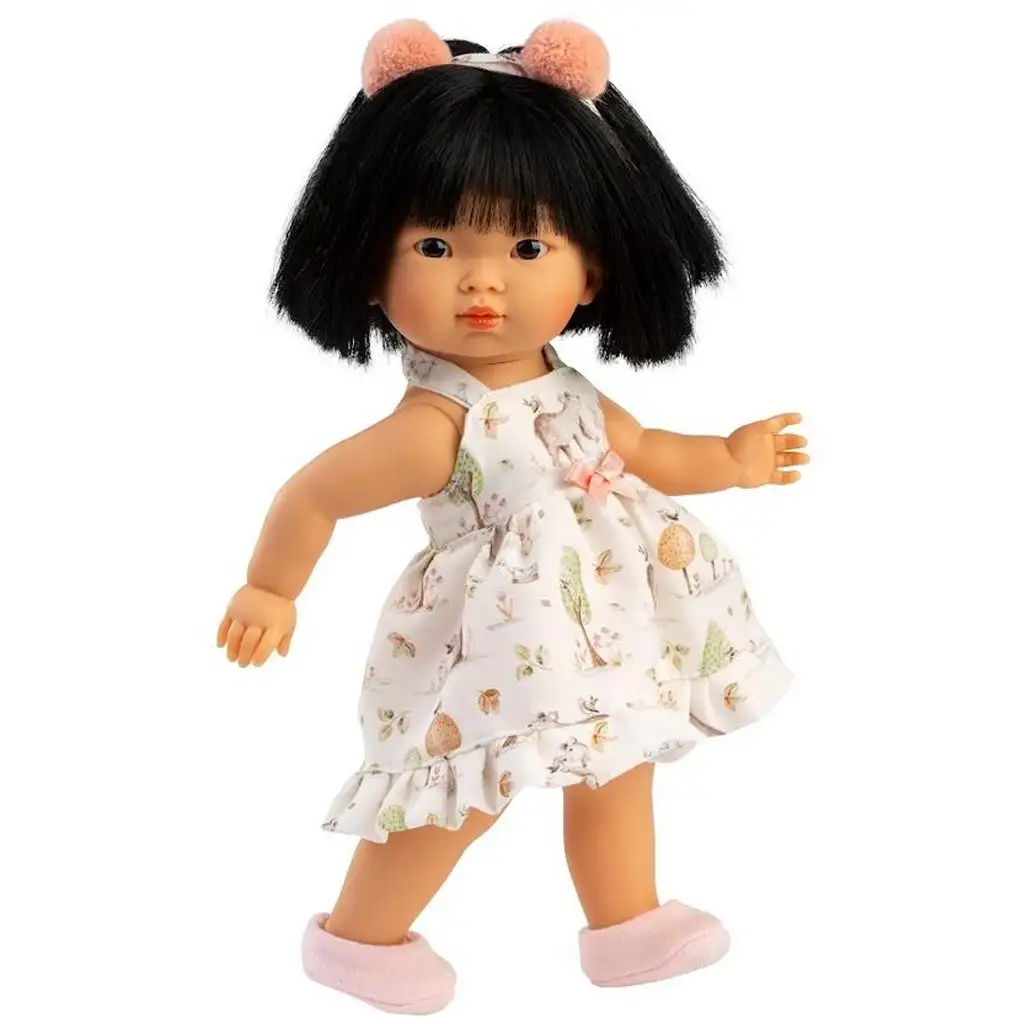 Llorens: Lu 28cm-es baba bojtos hajpánttal szoknyában