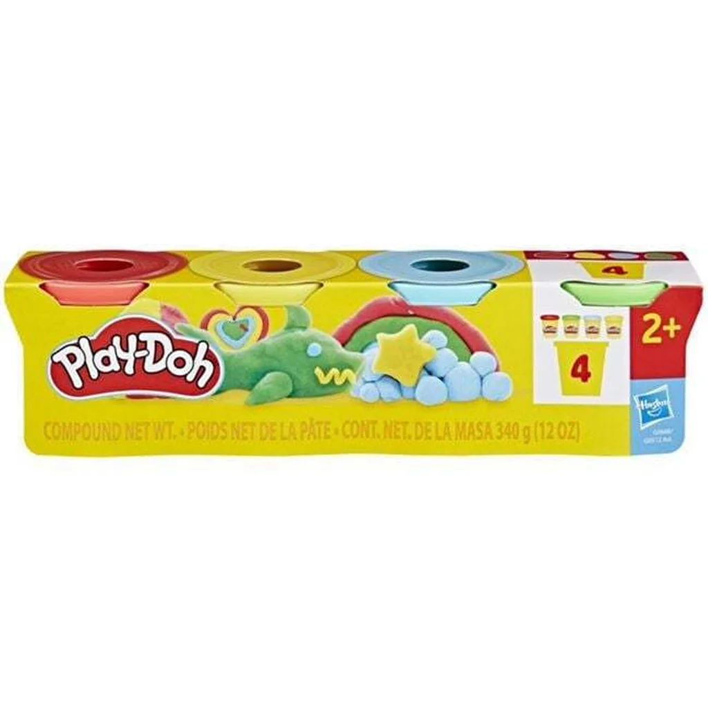 Play-Doh: Tégelyes 4db-os gyurma szett 340gr - Hasbro