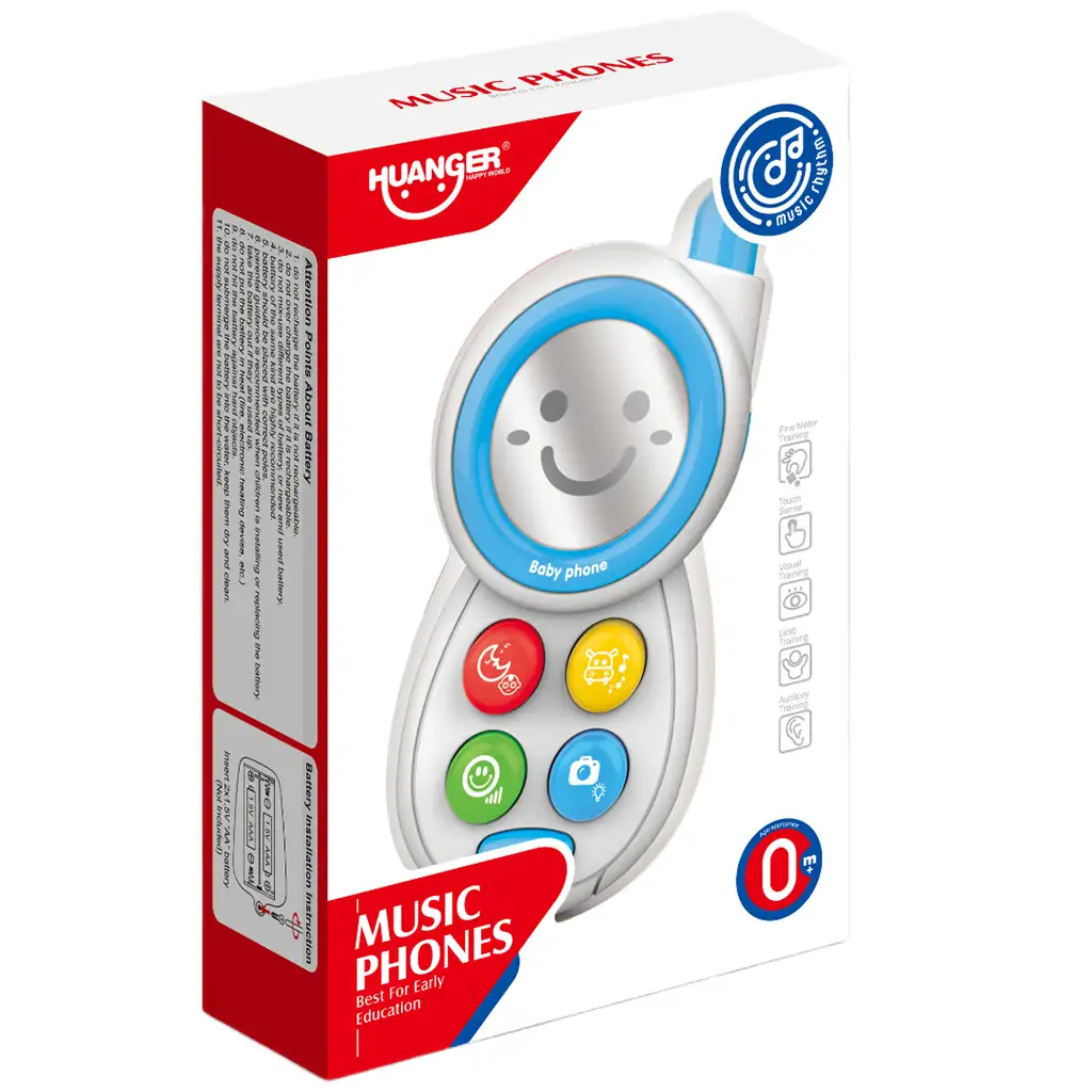 Music World: Kék bébi telefon fénnyel és hanggal kép 3