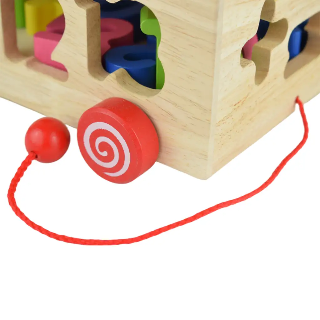 Beilaluna: Fa formaválogatós húzható kocsi számokkal kép 6