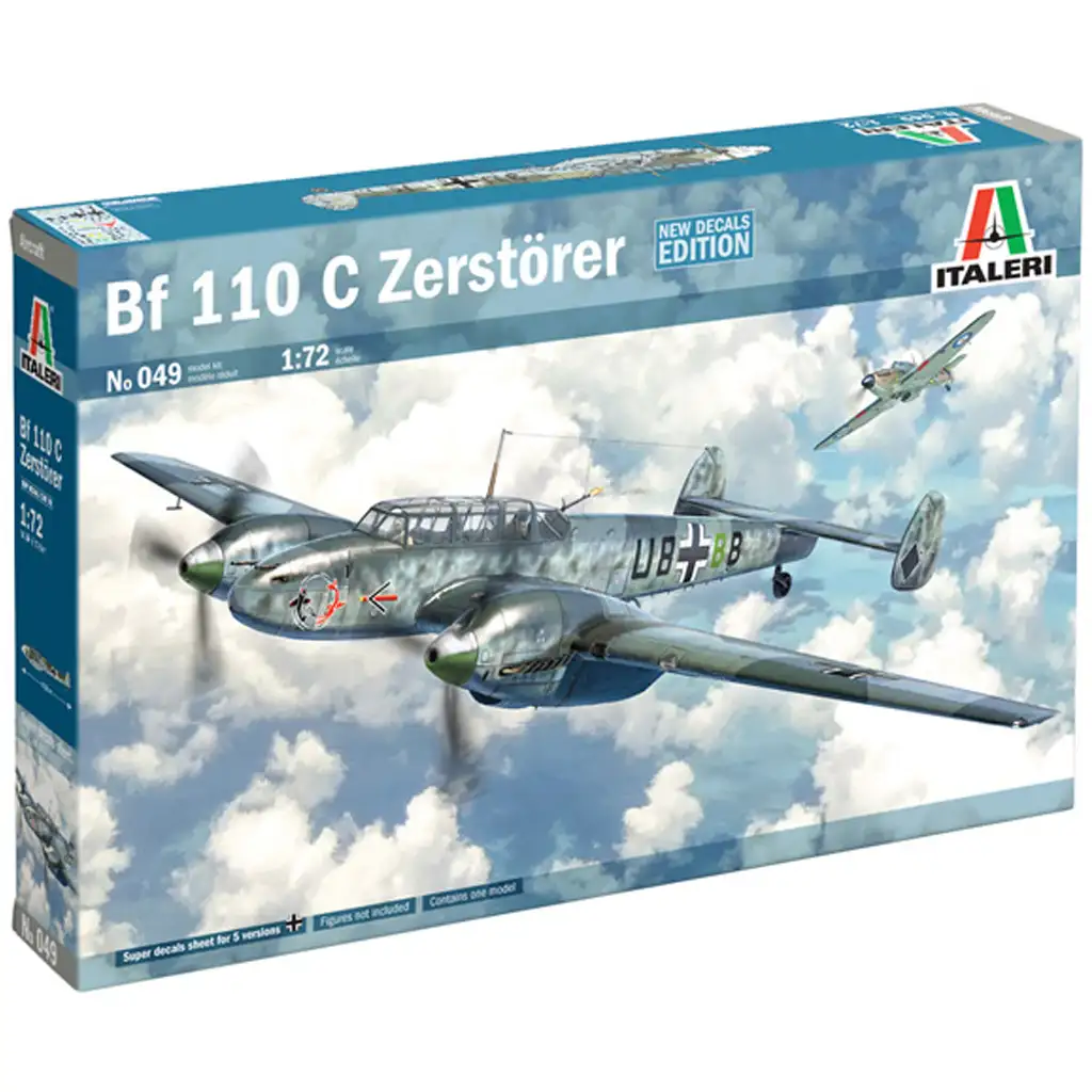 Italeri 1/72 Bf 110 C Zerstörer vadászrepülőgép makett