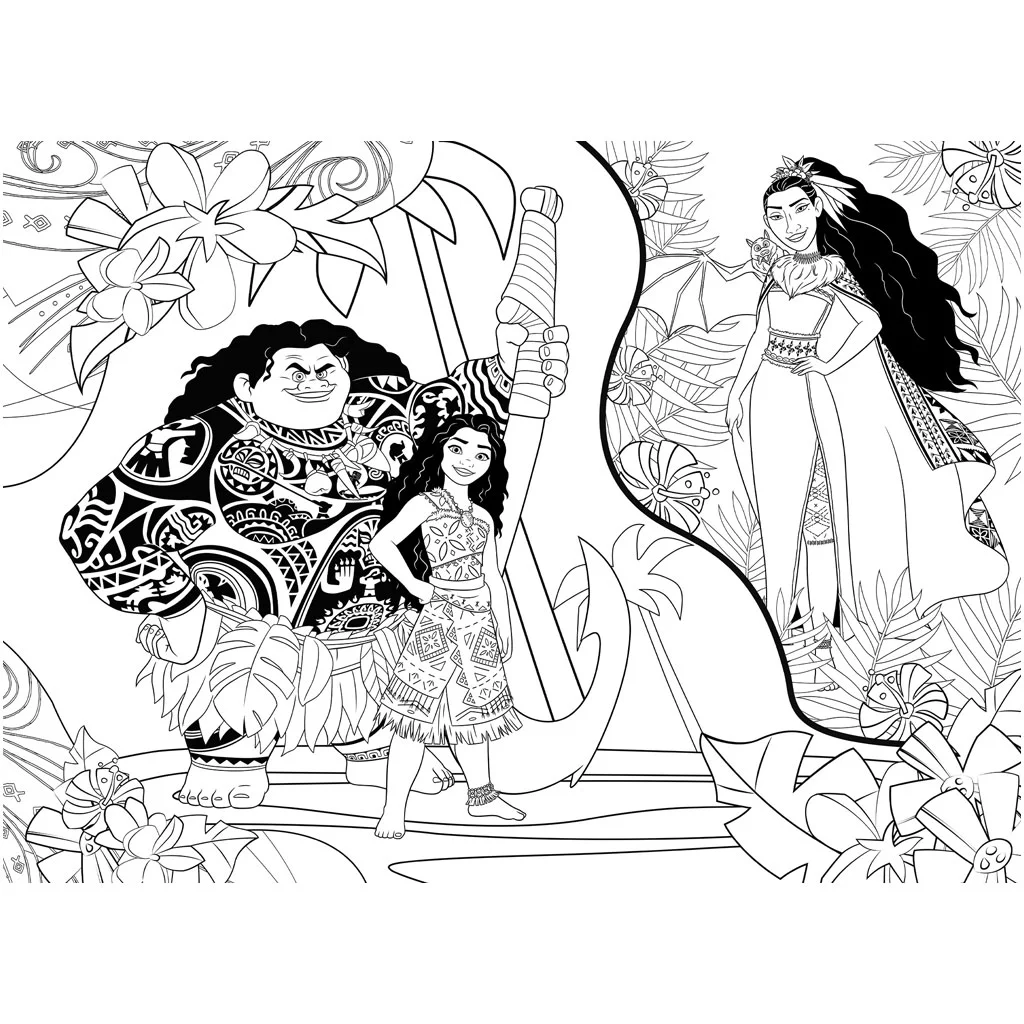 Vaiana 2 2 az 1-ben 60db-os Eco puzzle és színező 70x50cm - Lisciani kép 3