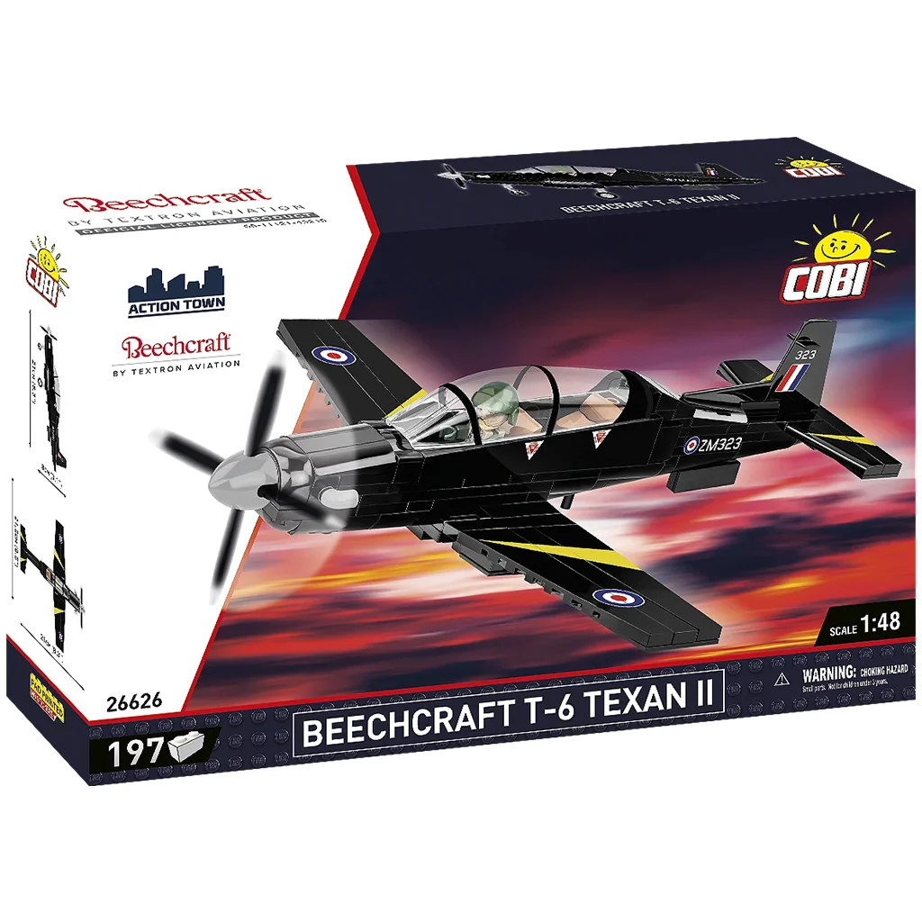 COBI: Beechcraft T-6 Texan II fekete építőjáték (26626)