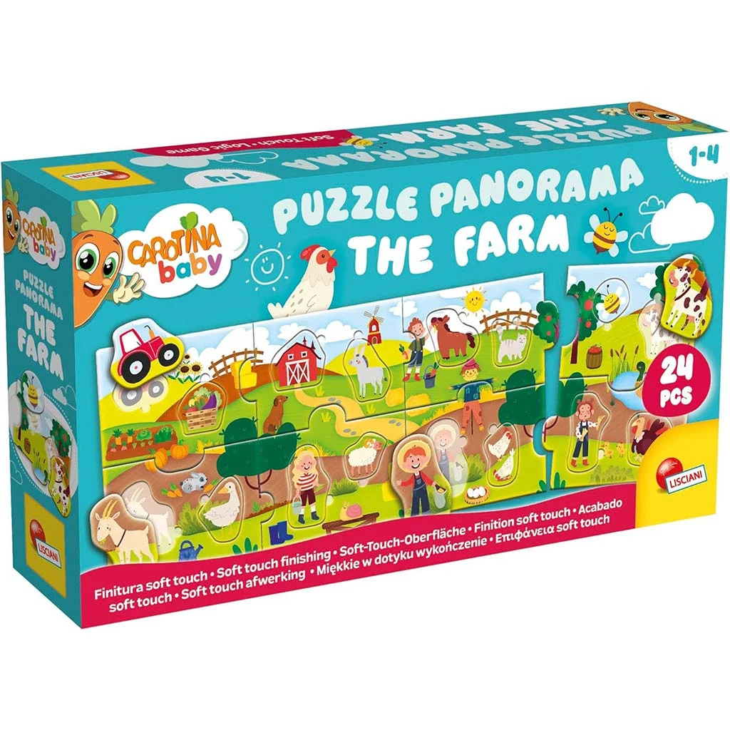 Carotina baby: Panoráma bébi puzzle 24db-os - A Farm - Lisciani