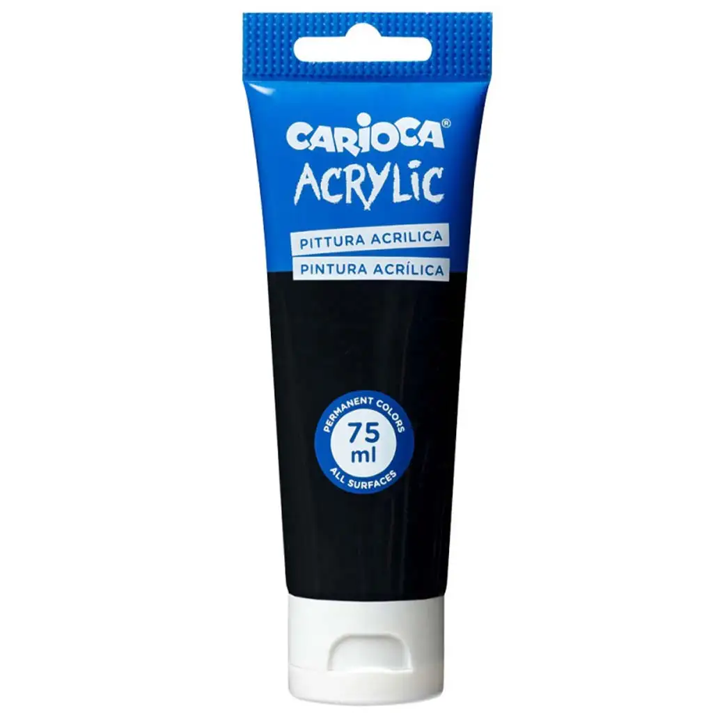 Acrylic 75ml-s akril festék fekete színben - Carioca