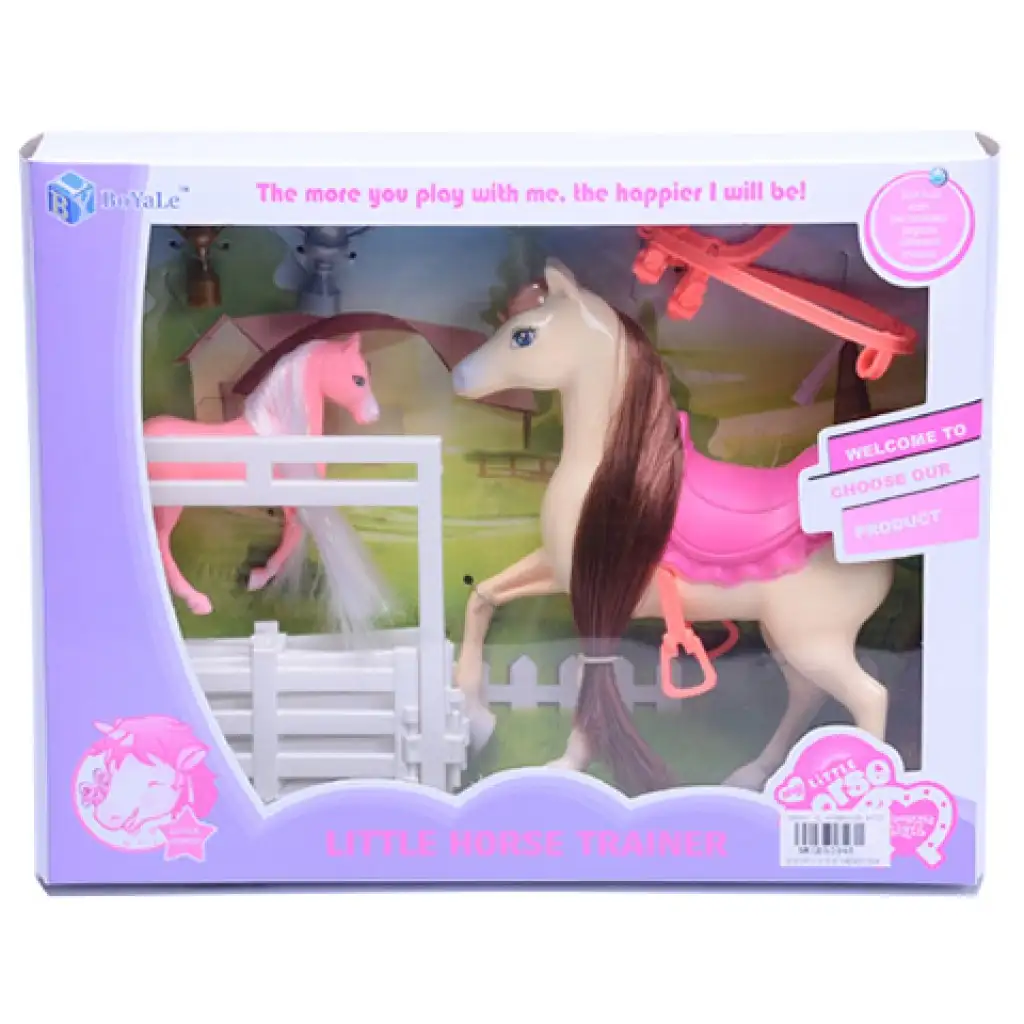 Lovas játékszett karámmal és nyereggel