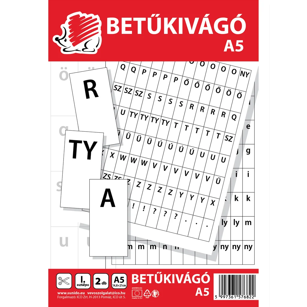 ICO: SÜNI betűkivágó A/5-ös méretben 2lap