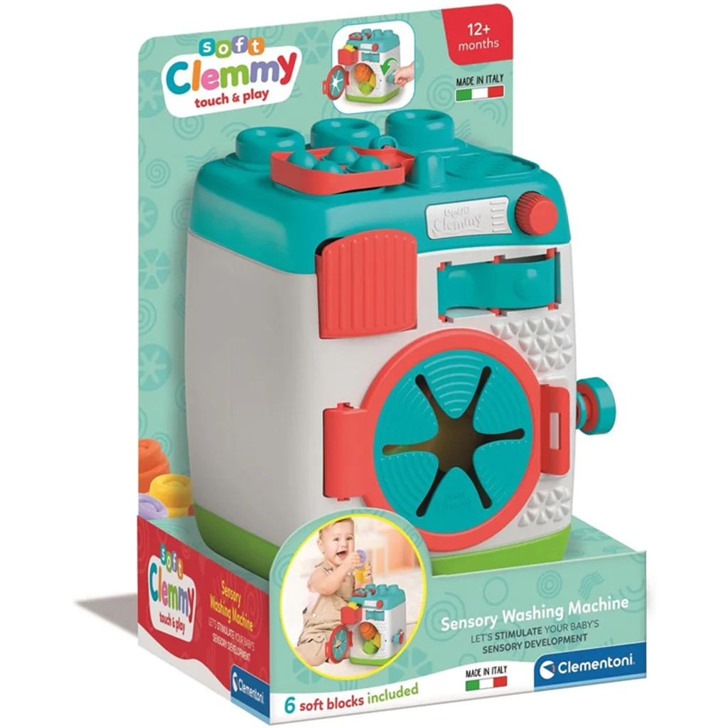 Clemmy: Szenzoros mosógép puha építőkockákkal - Clementoni