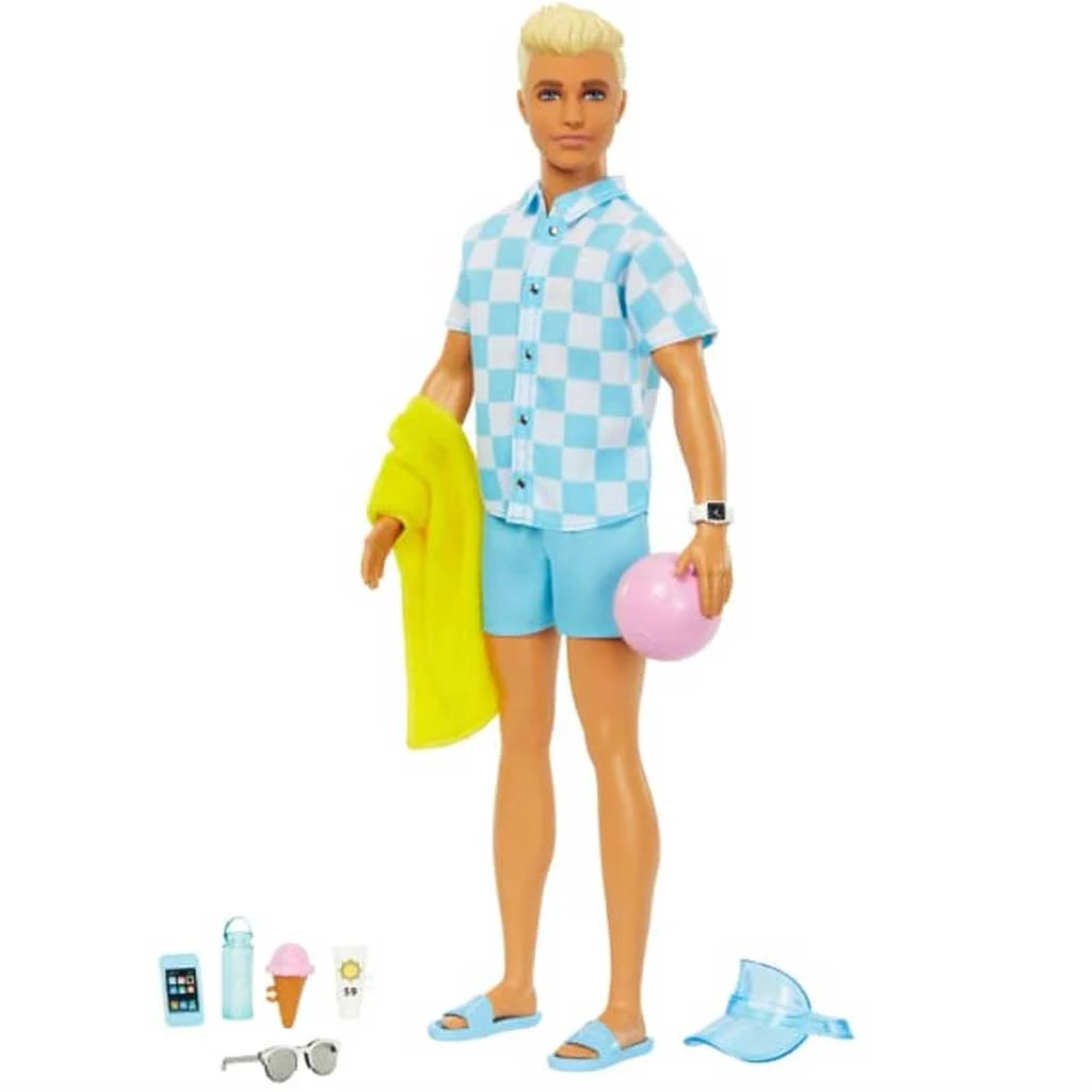 Barbie The Movie: Ken Beach baba strandfelszereléssel - Mattel kép 4