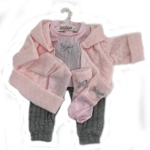 Llorens: Babaruha szett macis és nyuszis nadrággal 43cm-es babákra kép 2