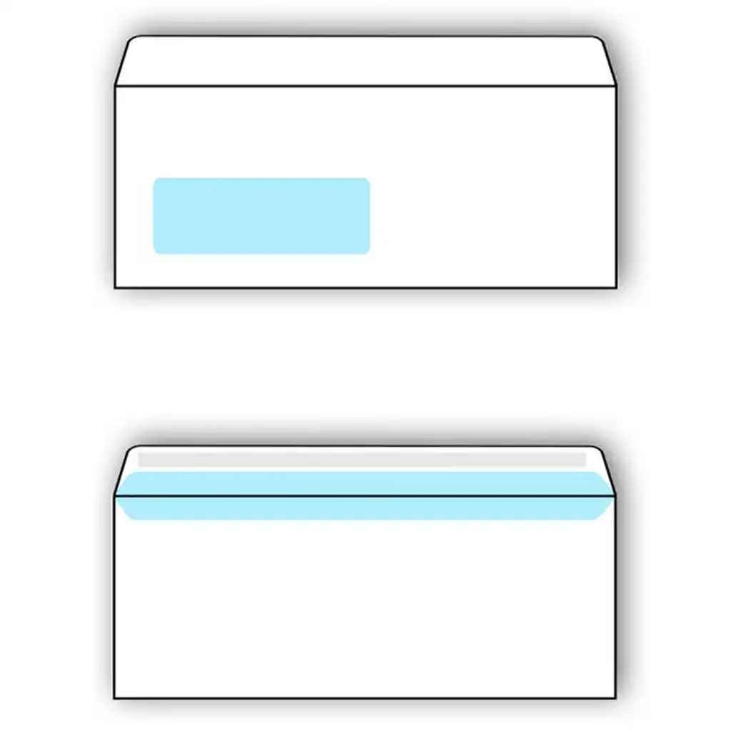 Spirit: Fehér bal ablakos boríték LA/4 11x23cm 100db-os csomag kép 2