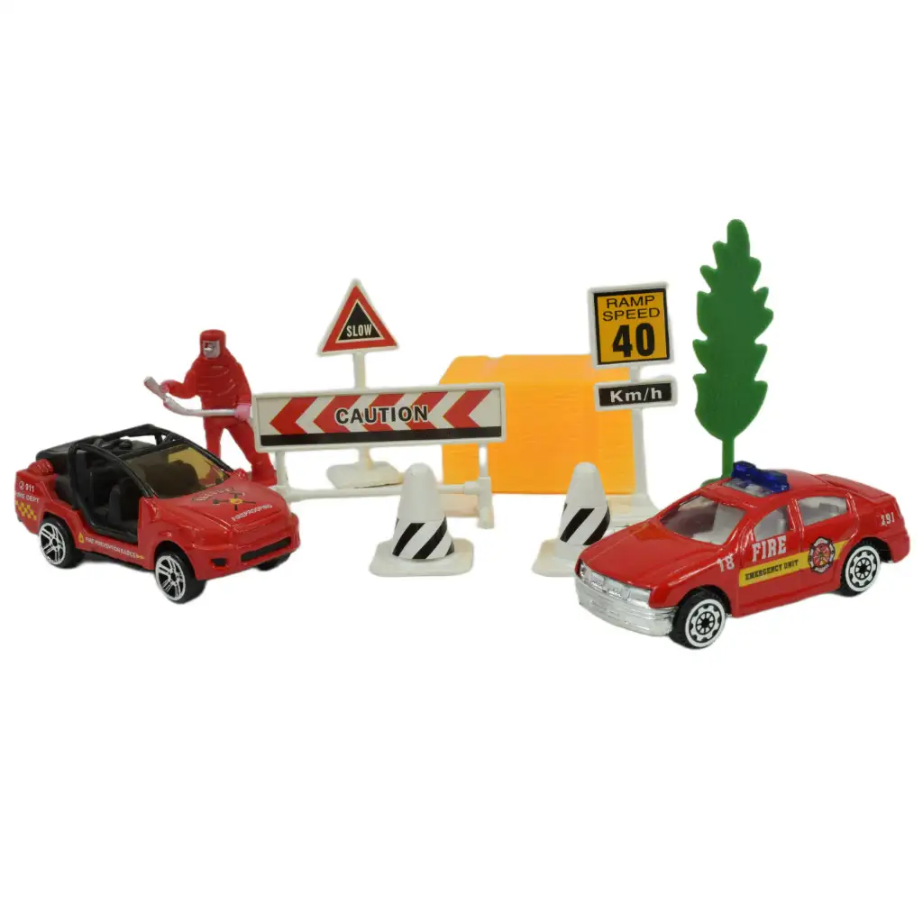 Fire Crew: Tűzoltó játékszett járművekkel és kiegészítőkkel többféle változatban 1db kép 12