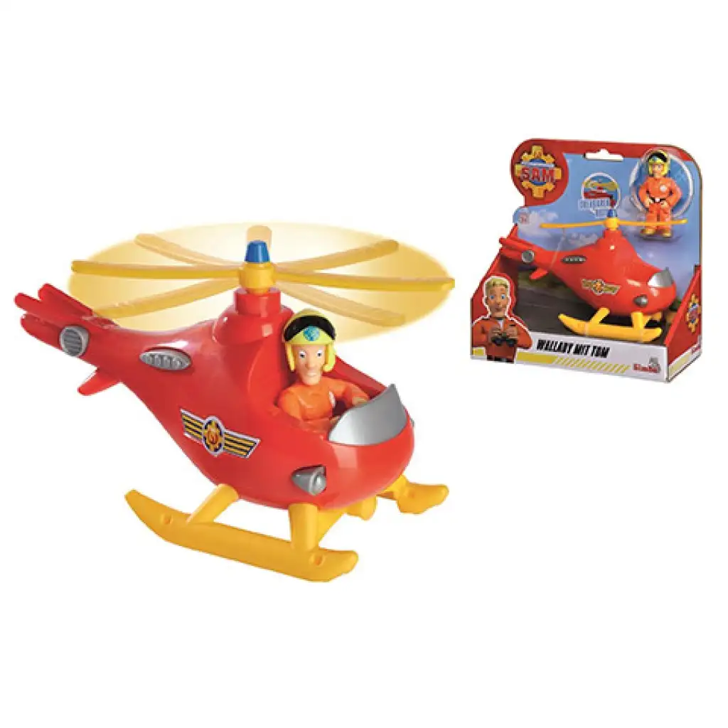 Sam a tűzoltó: Wallaby helikopter Tom figurával - Simba Toys kép 2