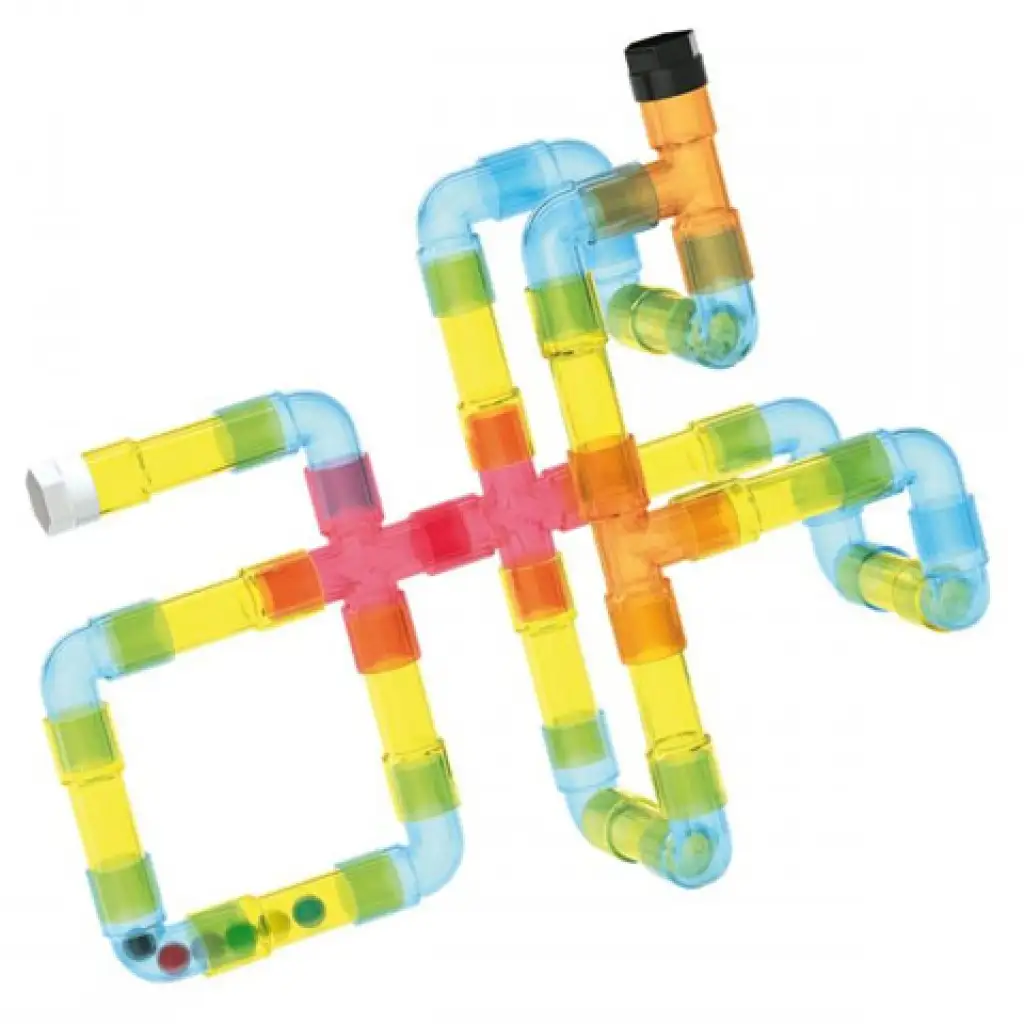 Quercetti: Csőlabirintus építőjáték szett 44db-os kép 2