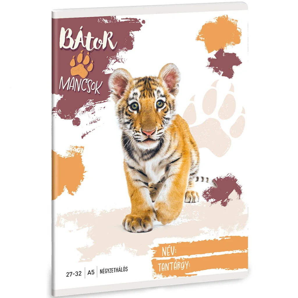 Ars Una: Bátor Mancsok - Tigris kockás füzet A/5 27-32