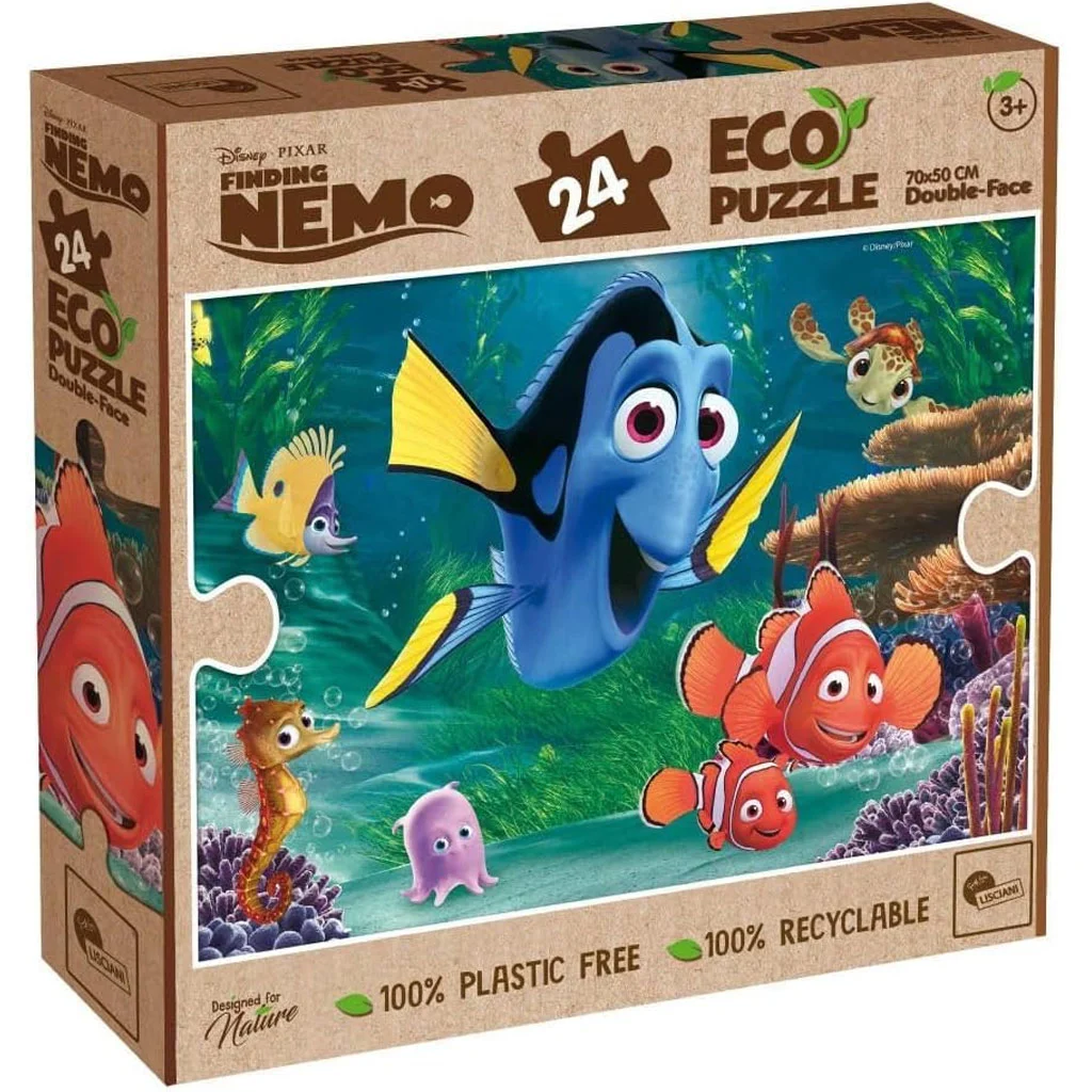Némó nyomában 2 az 1-ben 24db-os Eco maxi puzzle és színező 70x50cm - Lisciani
