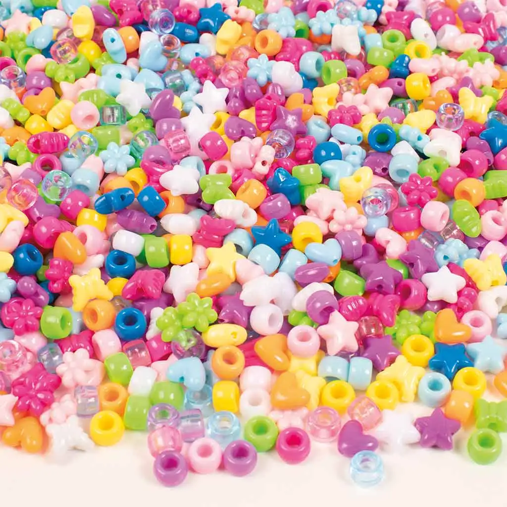 PlayBox: színes fűzhető gyöngyök vödörben 1200db kép 2
