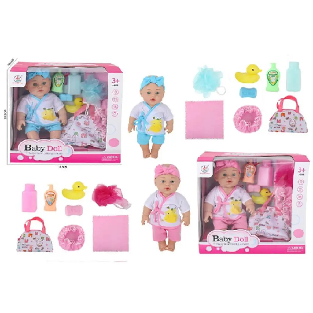 Baby Dolls újszülött baba fürdőszettel, kétféle változatban kép 2