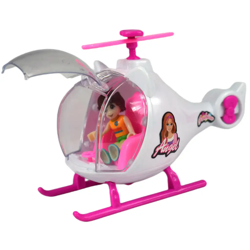 Fashion Sport Car: Rózsaszín sportautó szett fénnyel és hanggal, helikopterrel kép 11