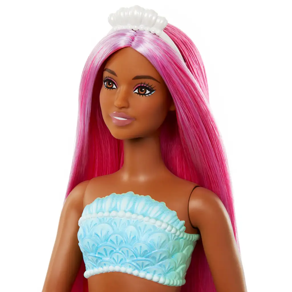 Barbie Dreamtopia: Sellő baba rózsaszín hajjal és korallszínű uszonnyal - Mattel kép 3