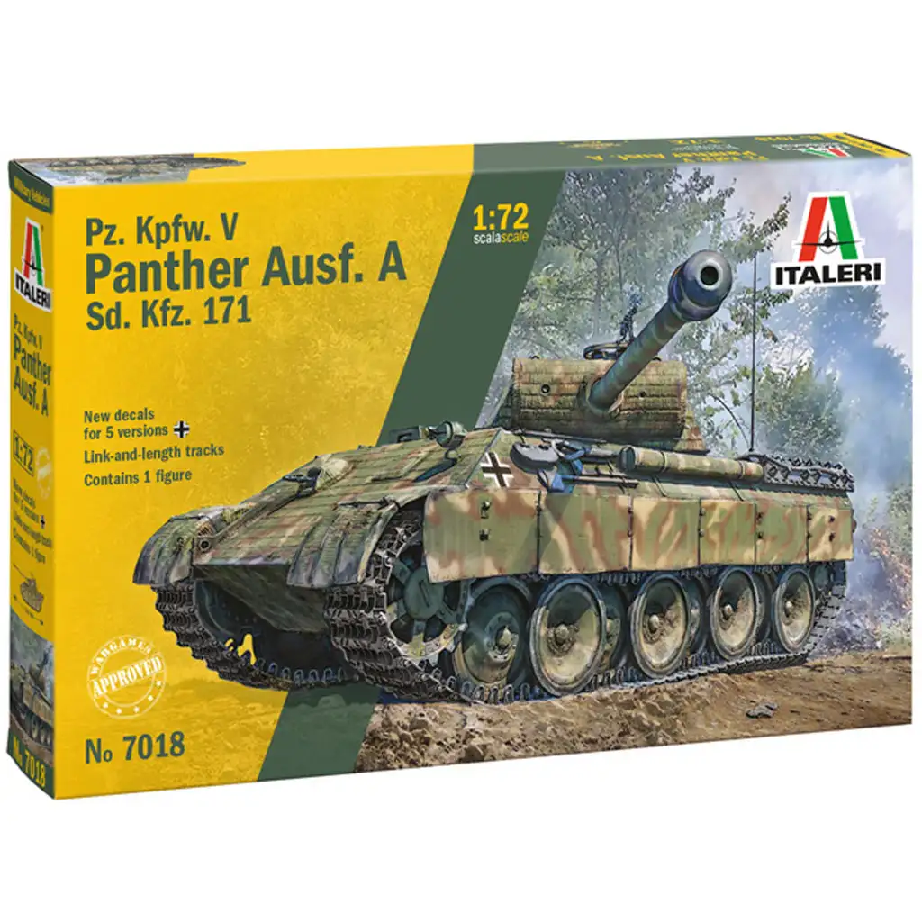 Italeri 1/72 Pz. Kpfw. V Panther Ausf. A Párduc tank makett