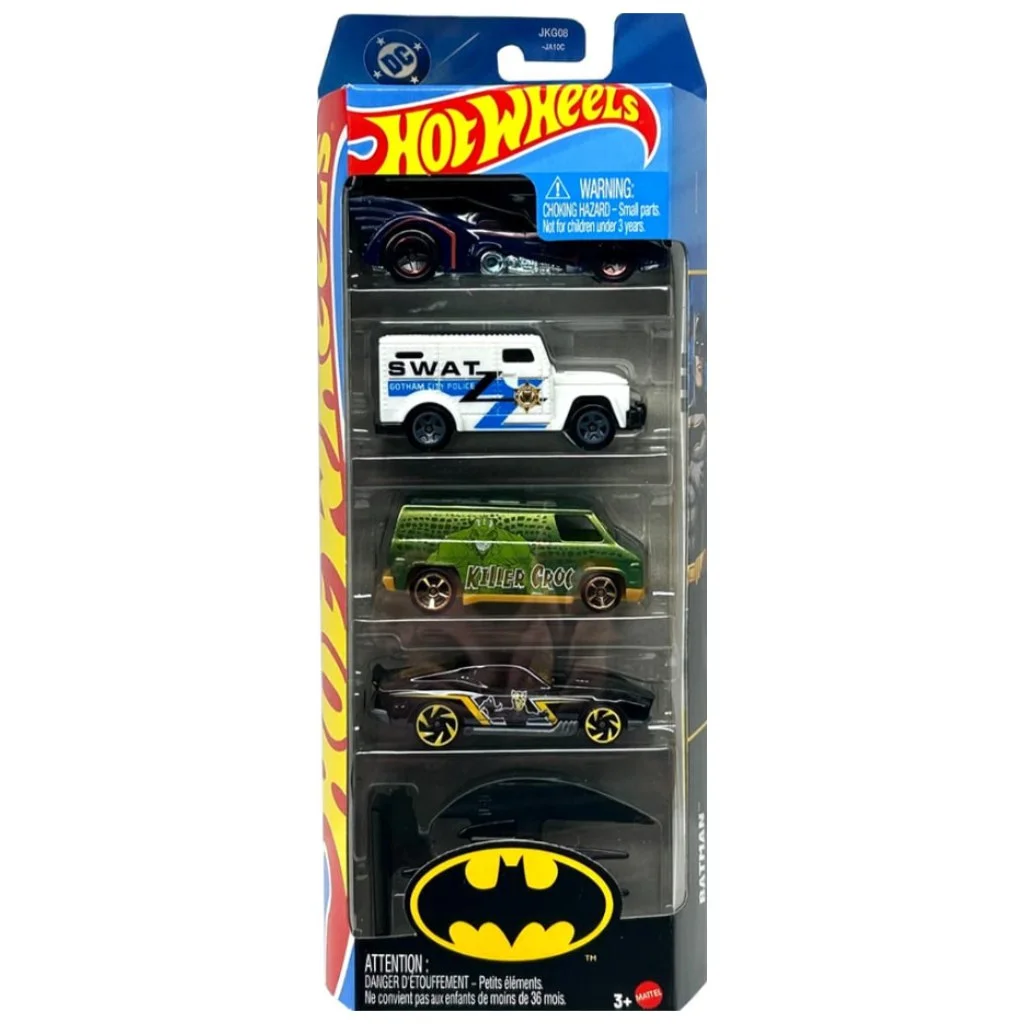 Hot Wheels: Batman járművek 5db-os kisautó szett - Mattel
