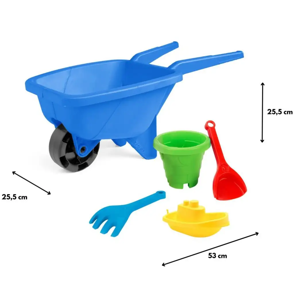 Kis homokozó talicska kék színben kiegészítőkkel - Wader kép 2