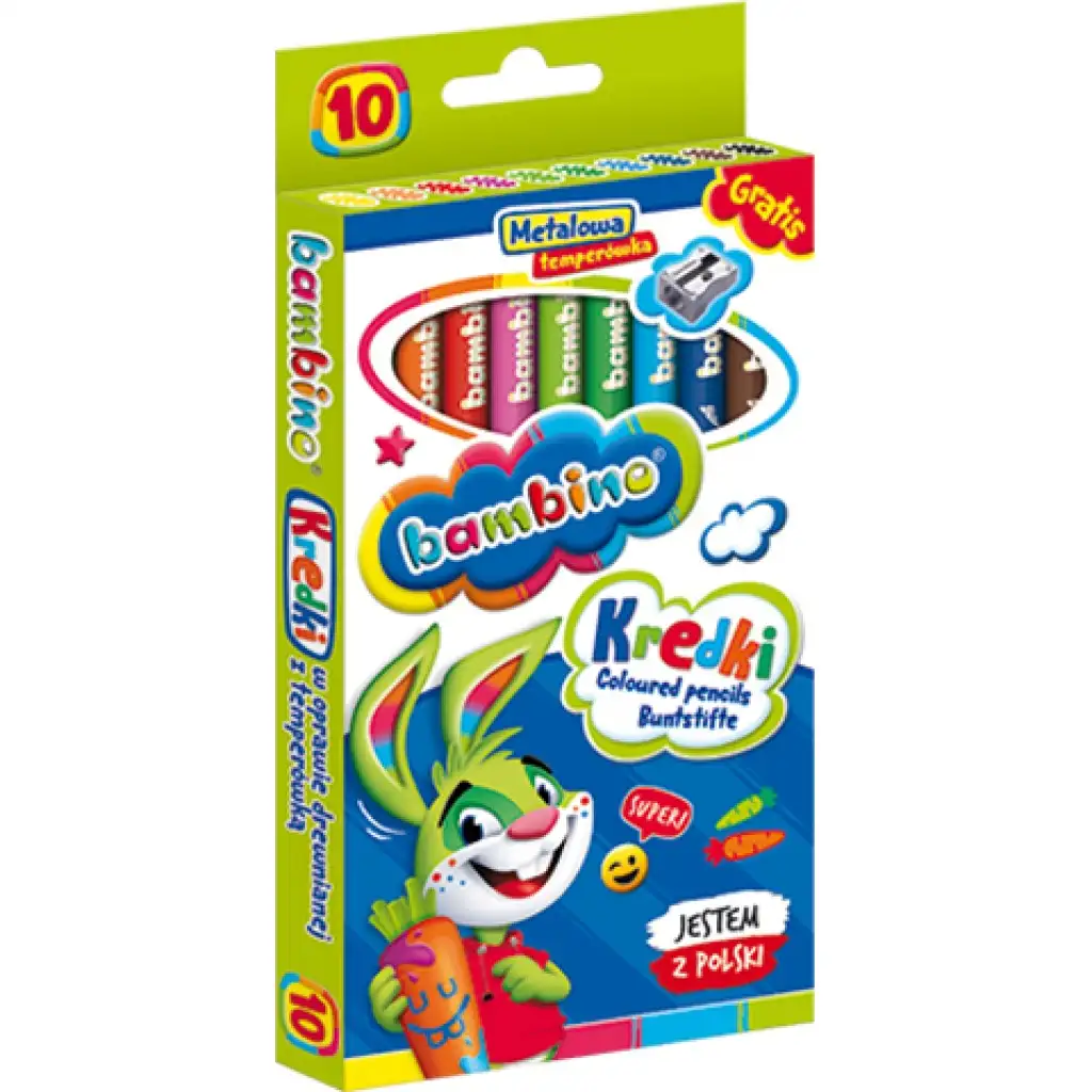 Bambino: Jumbo színes ceruza 10db-os szett hegyezővel kép 3