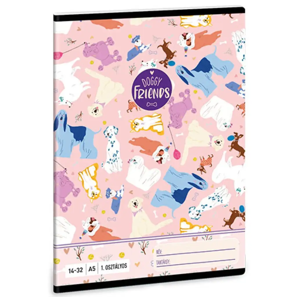 Ars Una: Doggy Friends 1.osztályos vonalas füzet A/5 14-32