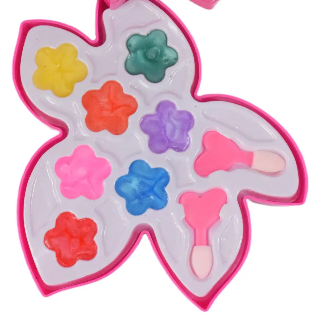 Sparkle & Glitter: Falevél formájú háromszintes sminkszett tükörrel kép 6