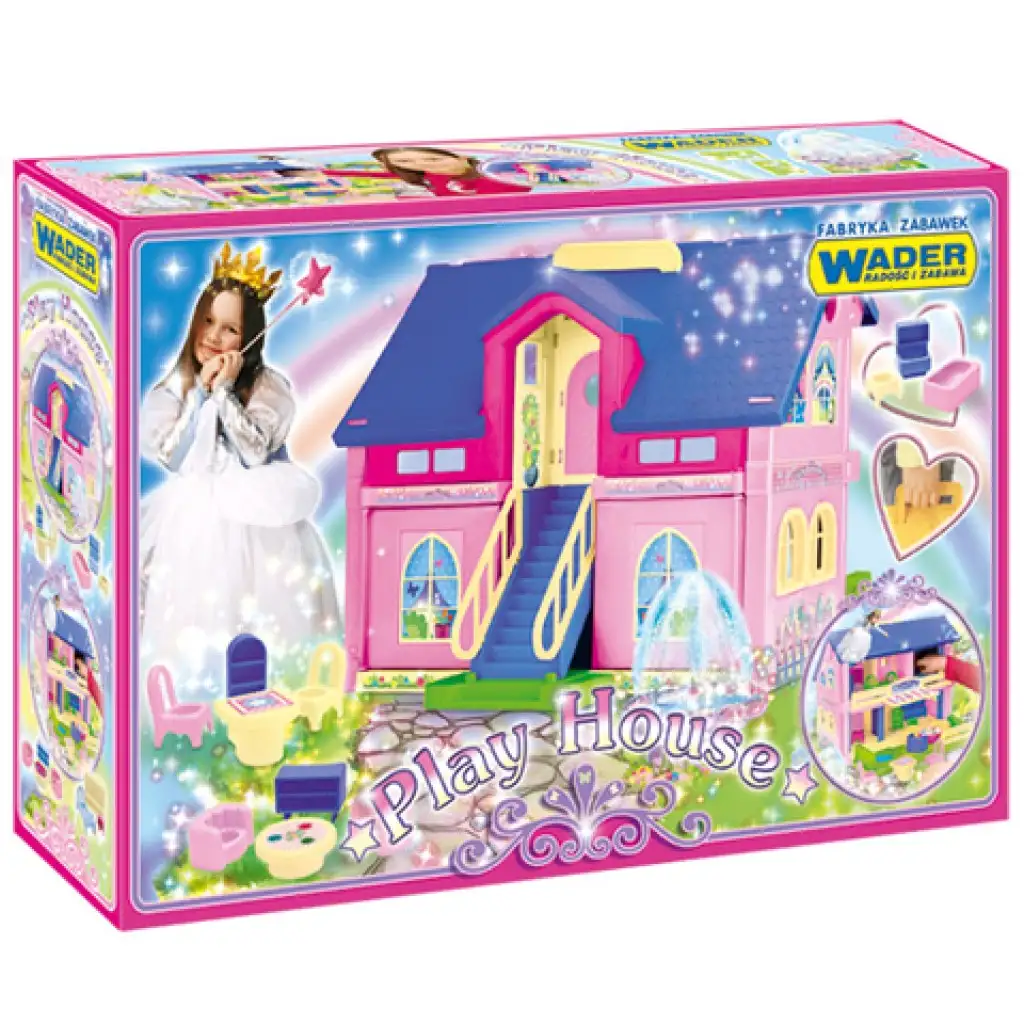 2 szintes babaház bútorokkal - Wader kép 2