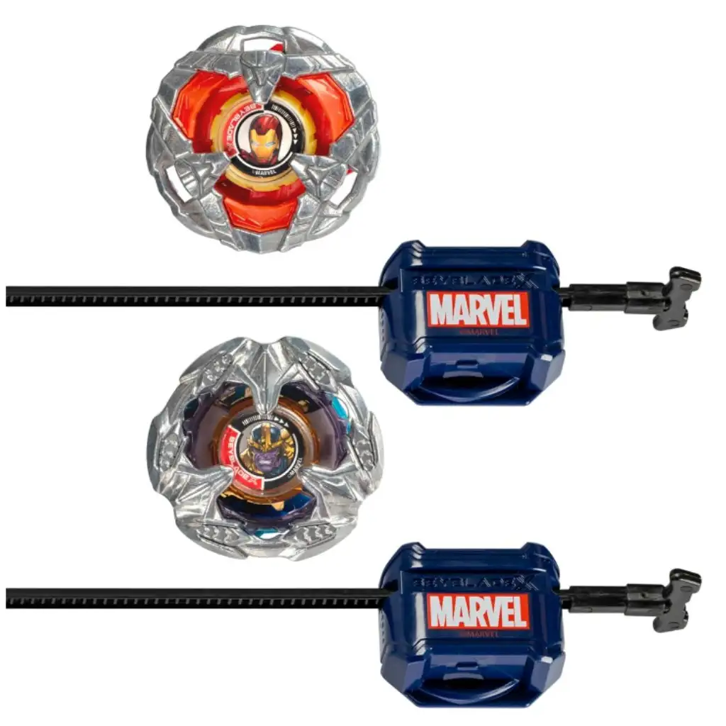 Beyblade X Marvel Collab: Vasember vs. Thanos 4-80B X Venom 4-60B játékszett - Hasbro kép 2