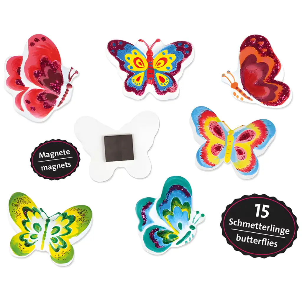 LENA: Pillangós gipszkiöntő és hűtőmágnes készítő szett kép 2