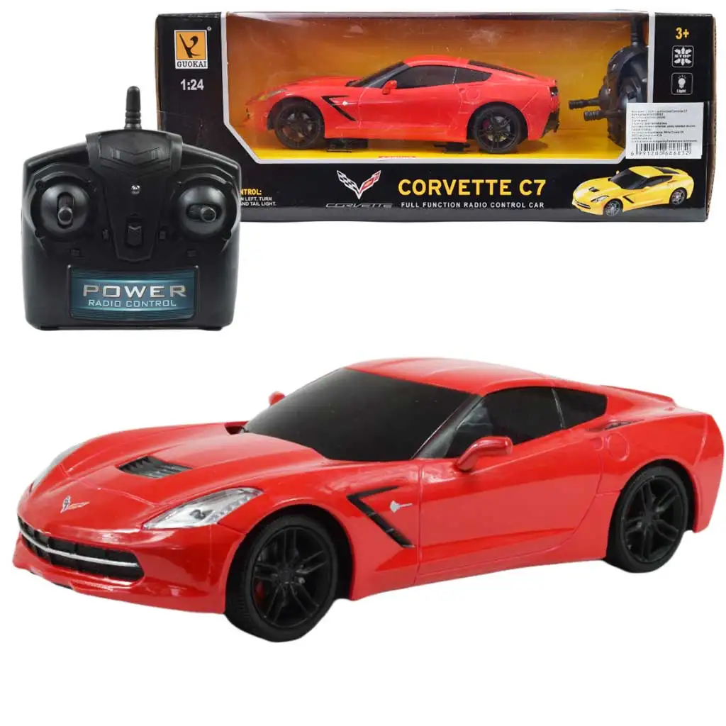 RC Távirányítós Chevrolet Corvette C7 távirányítós autó 1/24-es méretarány 19cm több színváltozatban 1db