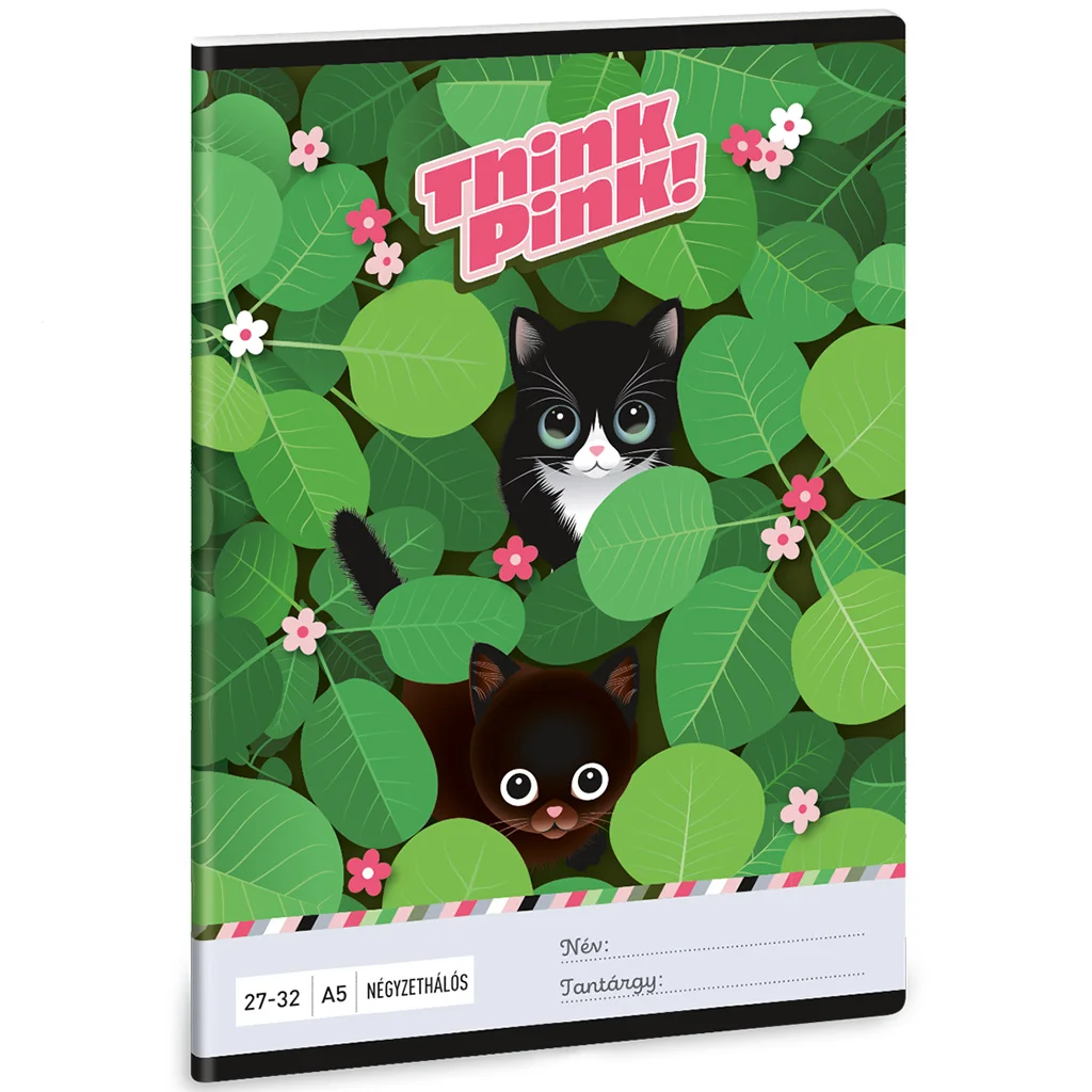 Ars Una: Think Pink cicás kockás füzet A/5 27-32