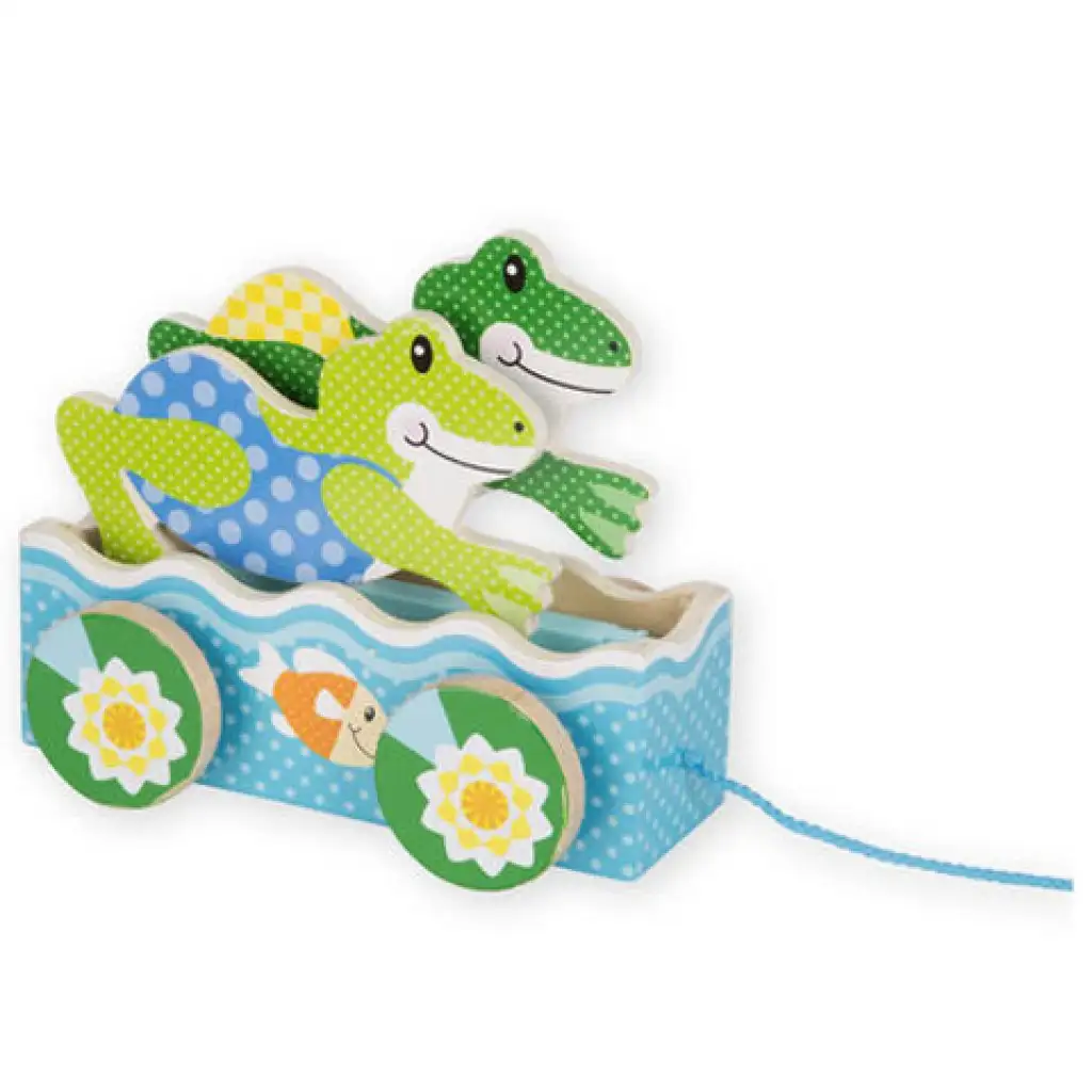 Békaverseny fa húzós játék - Melissa & Doug kép 2