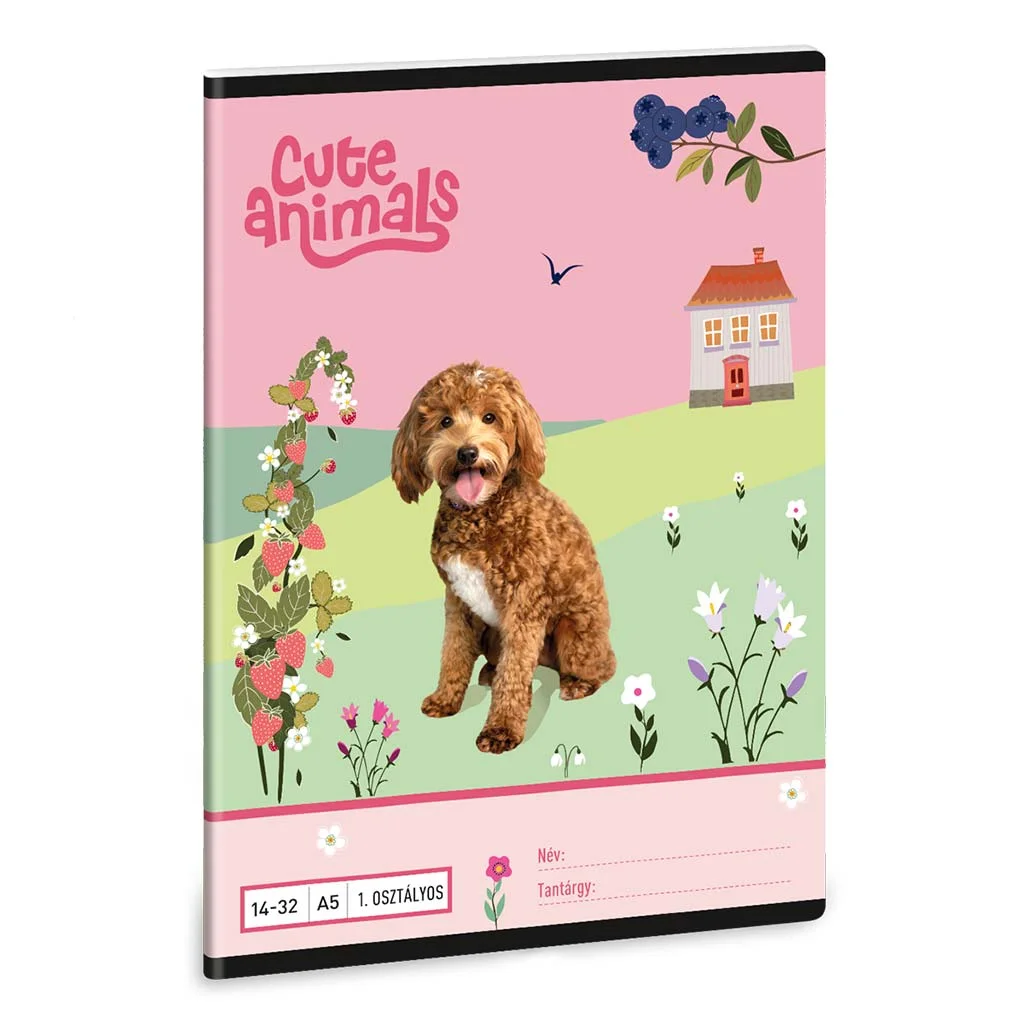 Ars Una: Cute Animals - Doggie A/5 1.osztályos vonalas füzet 14-32