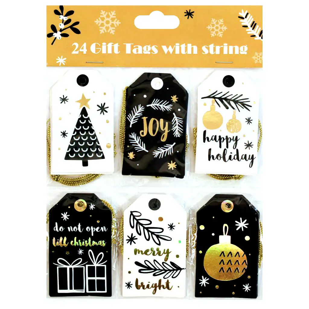 Karácsonyi 24db-os ajándékcímke szett többféle változatban kép 4