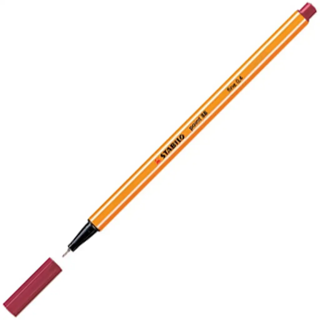 Stabilo: Point 88 tűfilc bordó színben 0,4mm kép 2