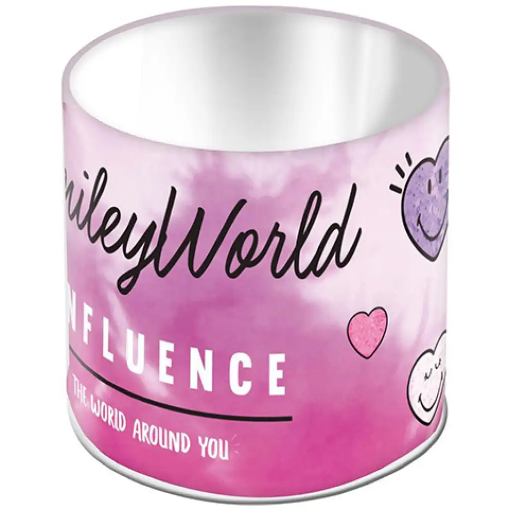 Smile rózsaszín fém asztali ceruzatartó 10x11cm