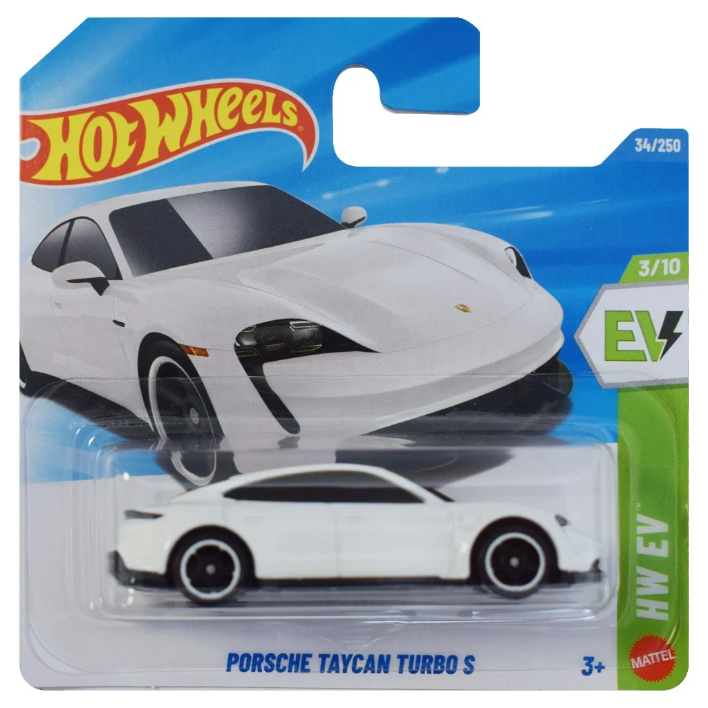 Hot Wheels: Porsche Taycan Turbo S fehér kisautó 1/64 - Mattel