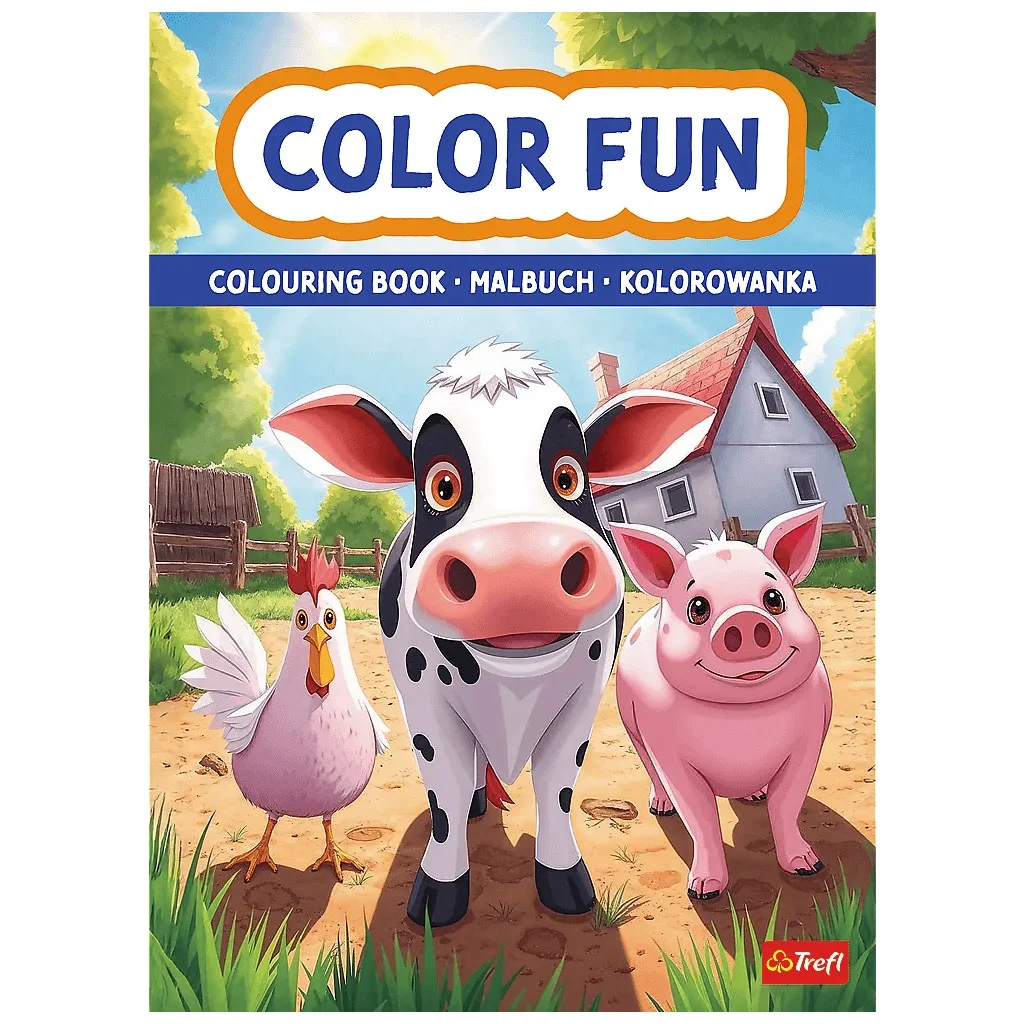 Vidám farm állatok kifestőkönyv - Trefl