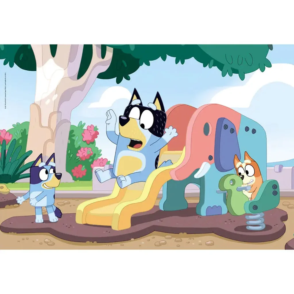 Bluey kutya csúszdázik 104 db-os Supercolor puzzle - Clementoni kép 2