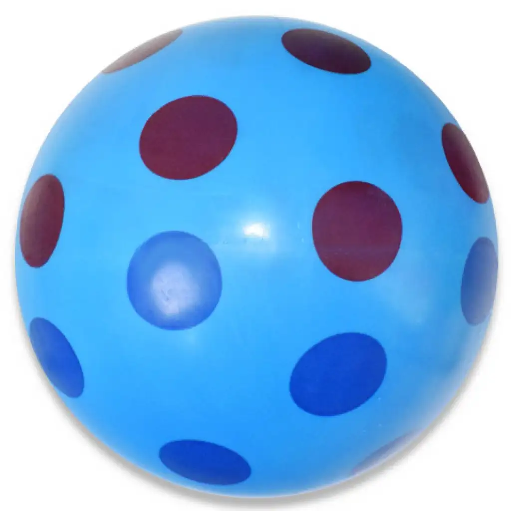 Színes pöttyös gumilabda többféle változatban 22cm kép 2