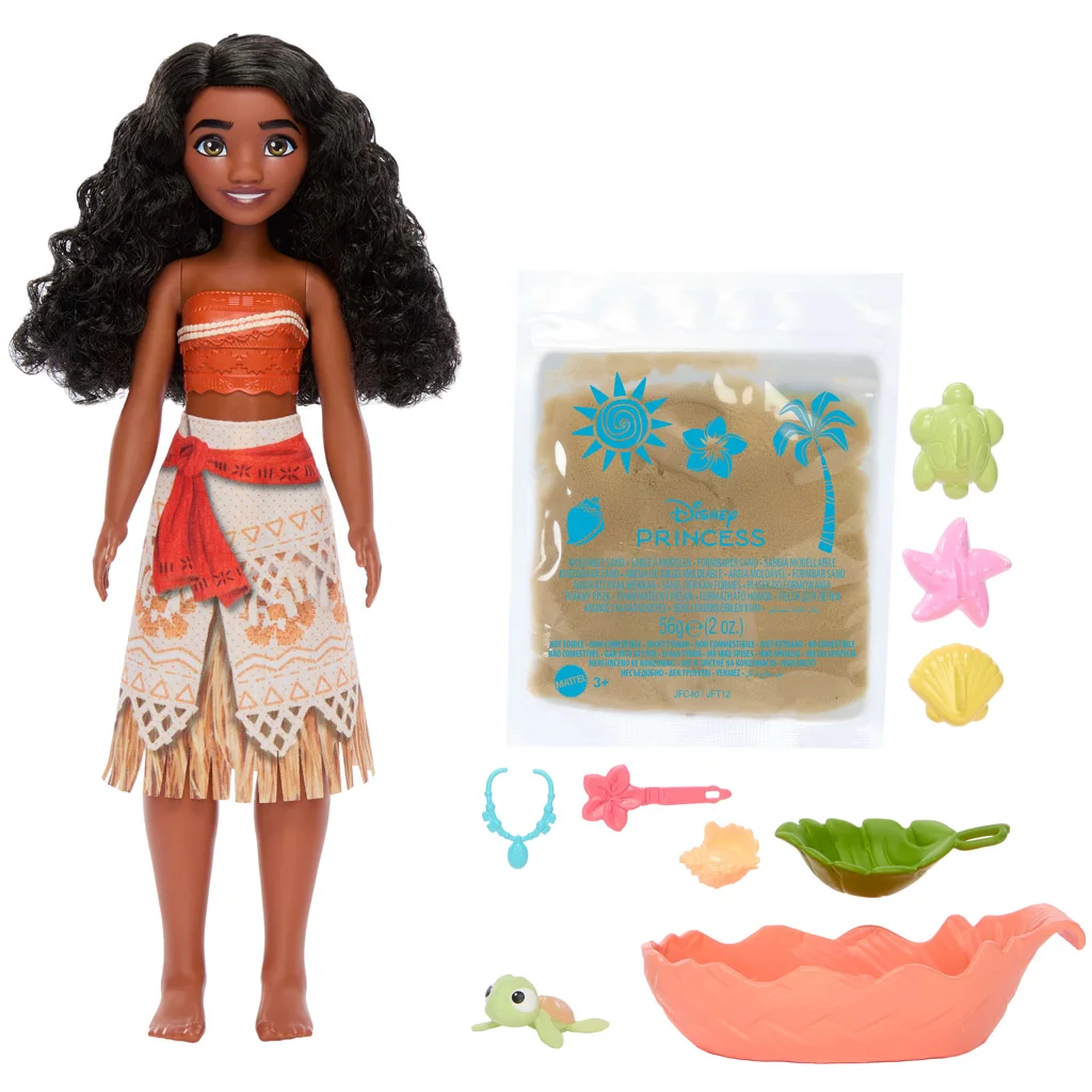 Disney Hercegnők: Vaiana 2 baba tengerparti játékszett homokkal – Mattel kép 4