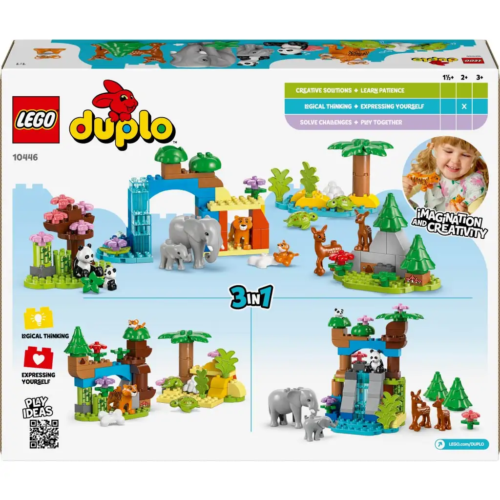 LEGO® DUPLO®: 3 az 1-ben állatcsaládok a vadvilágban (10446) kép 2