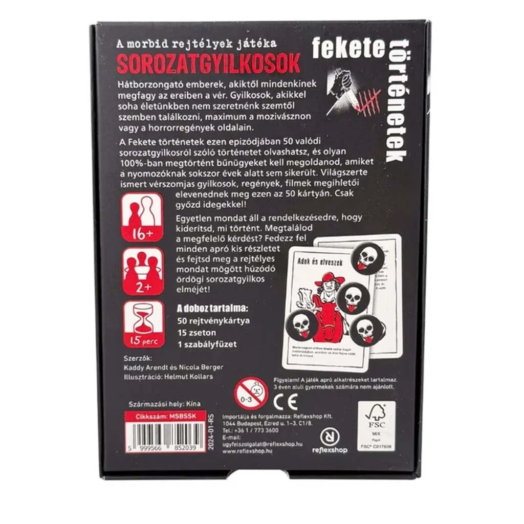 Fekete történetek: Sorozatgyilkosok logisztori rejtvények kép 2